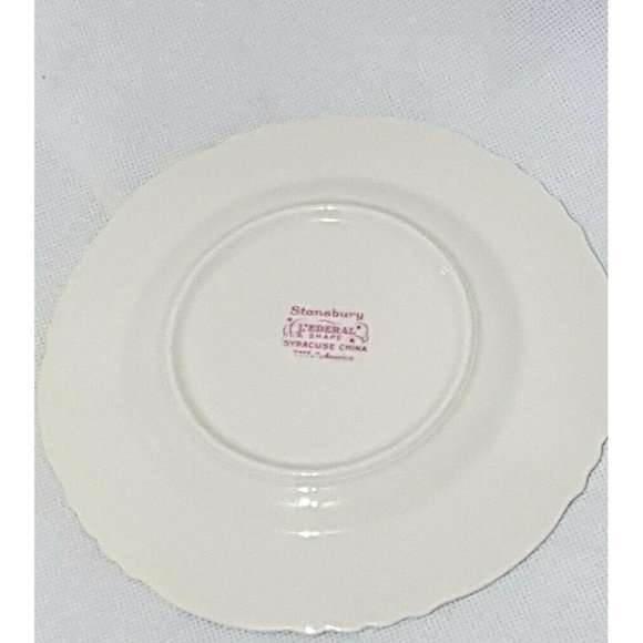 Syracuse Federal Shape China USA made Stansbury Bread & Butter Plate - Picture 3 of 9